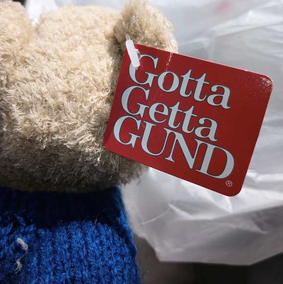 Gund Plush 13" Teddy Bear with Blue Sweater "Cheerleader" 41896 - Picture 11 of 12